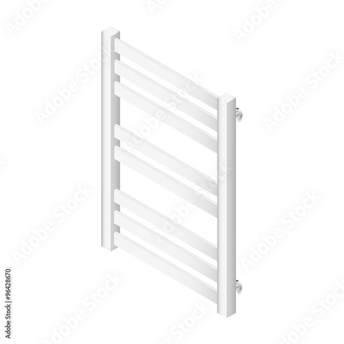Heater towel rail isometric icon