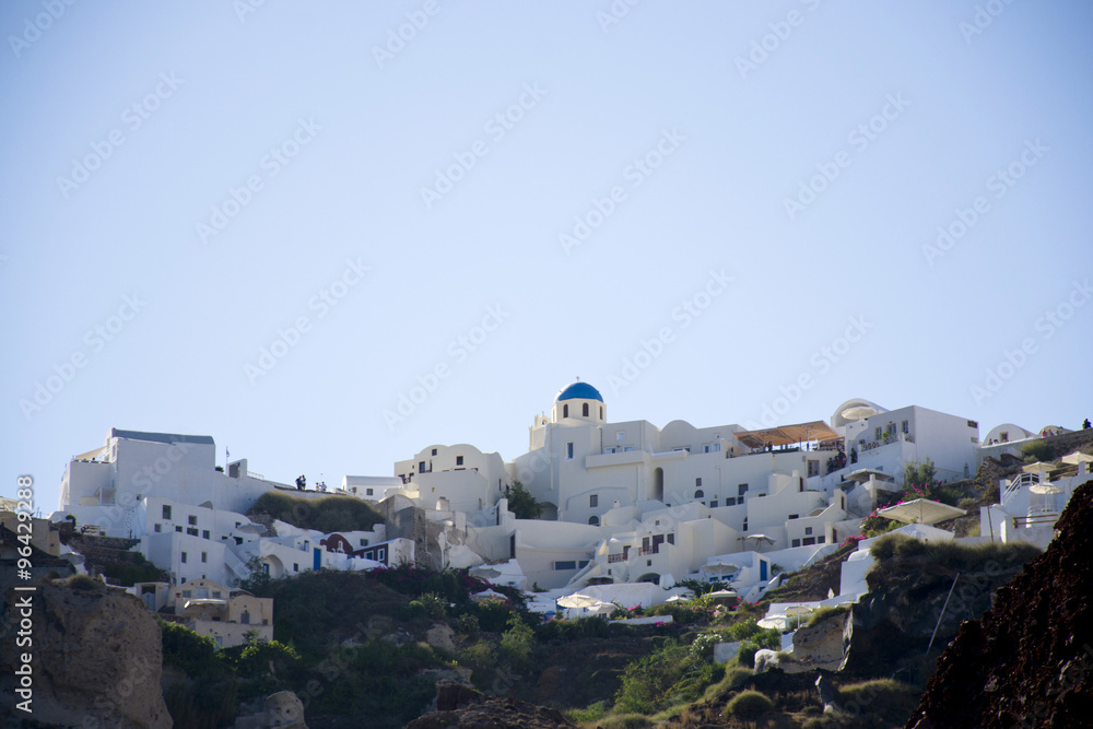 Beautiful scenic island of Santorini, Greece