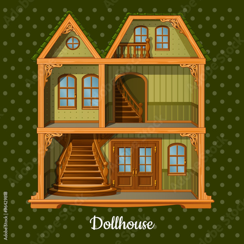 Modern three-storey dolls house