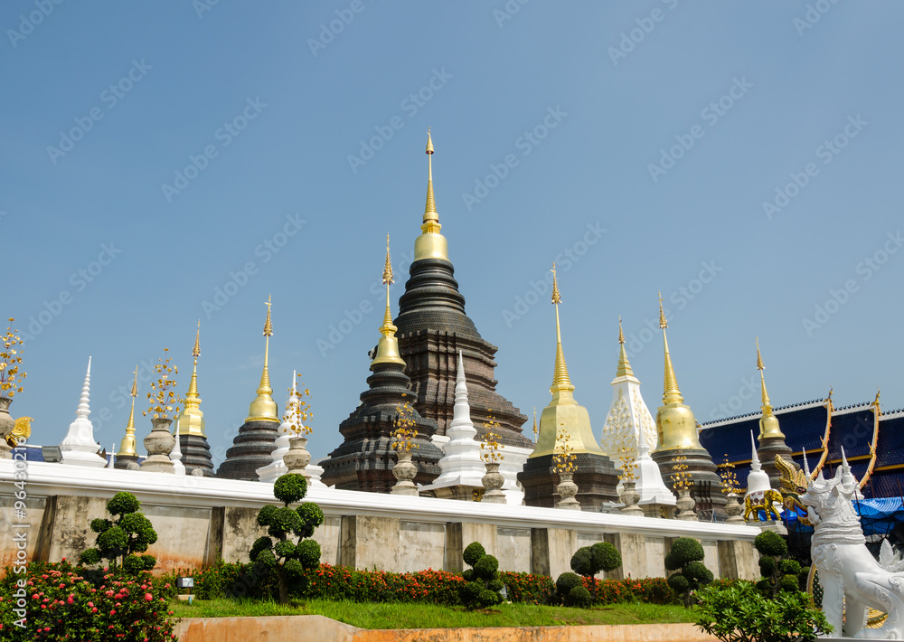 Fototapeta premium Wat Baan Den , beautiful place of worship with religious teachings in Chiang Mai Thailand