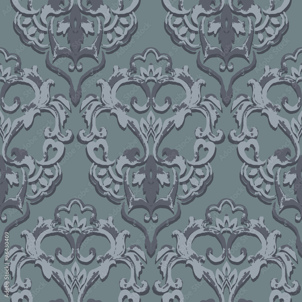 Damask paisley wallpaper. Seamless background, grunge style Damask paisley wallpaper. Seamless background, grunge style