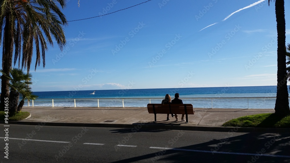 Obraz premium Amoureux en bord de mer