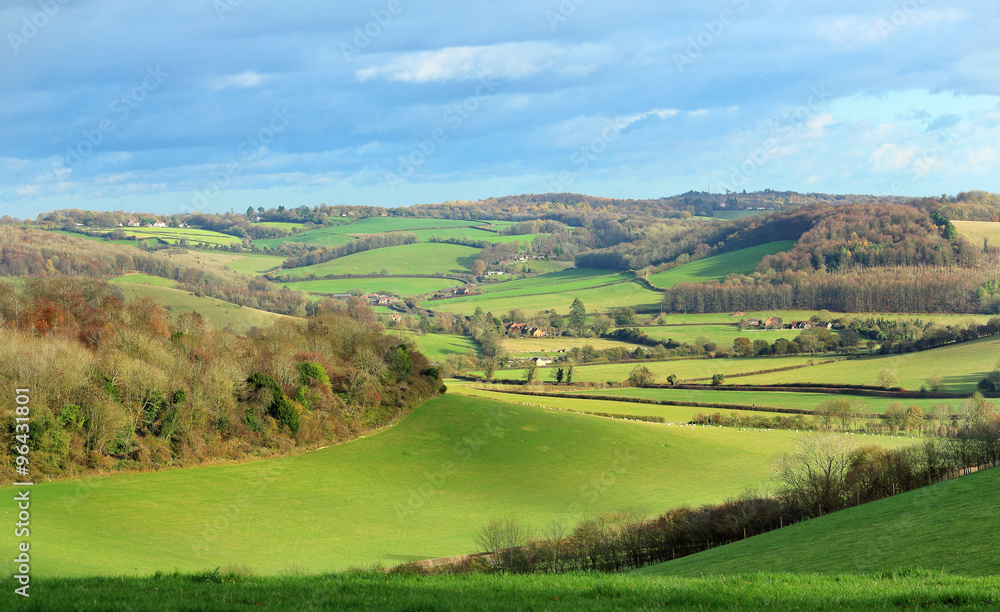 Fototapeta premium An English Rural Landscape in the Chiltern Hills