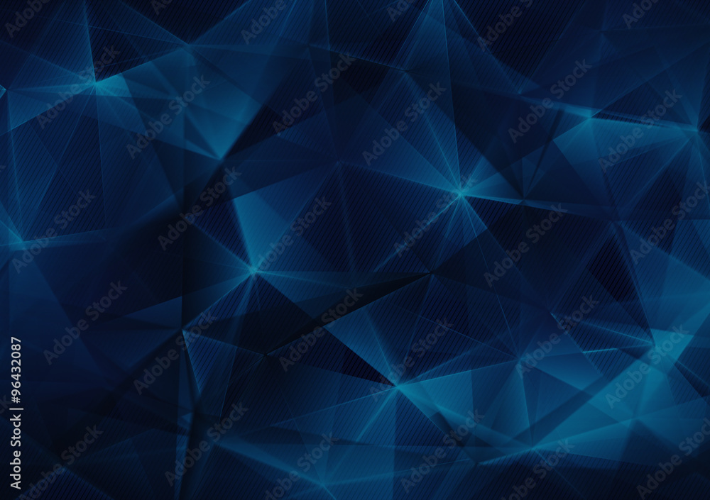 Obraz premium dark blue triangles web abstract background