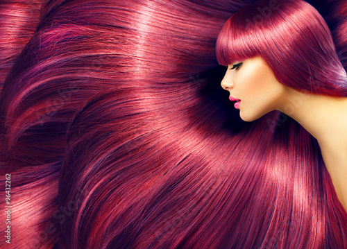 Wallpaper Mural Beautiful hair. Beauty woman with long red hair as background