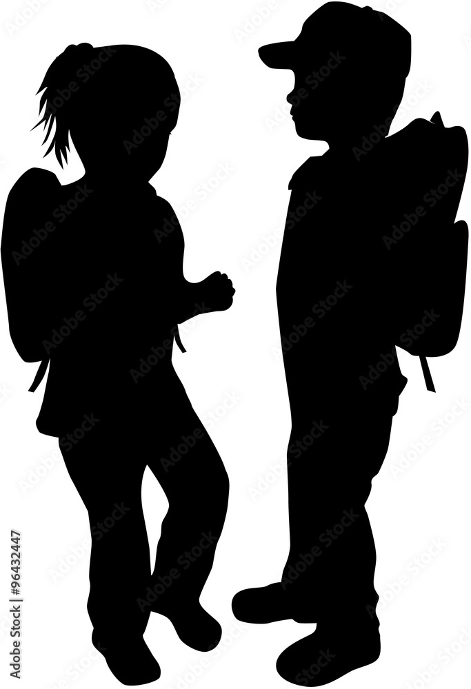Children silhouettes.