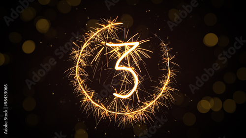 new year sparkler countdown