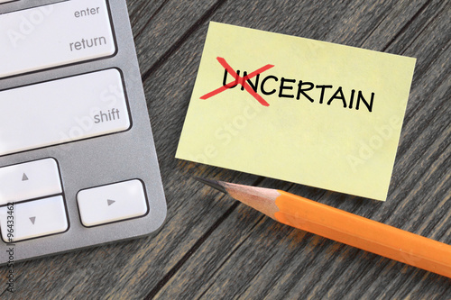 Slika na platnu change of uncertain to certain, concept of certainty