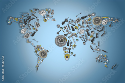 Draw a map of the world