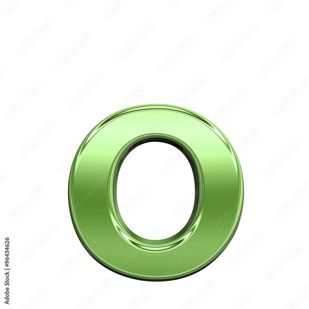 One lower case letter from shiny green alphabet set, isolated on white. Computer generated 3D photo rendering. One lower case letter from shiny green alphabet set, isolated on white. Computer generated 3D photo rendering.