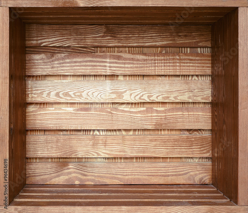 Empty old wooden shelf