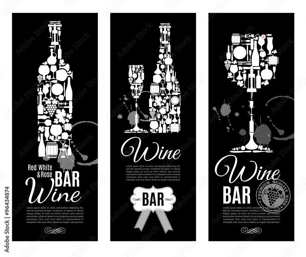 wine-bar-menu-card-banners-set-vector-illustration-stock-vector