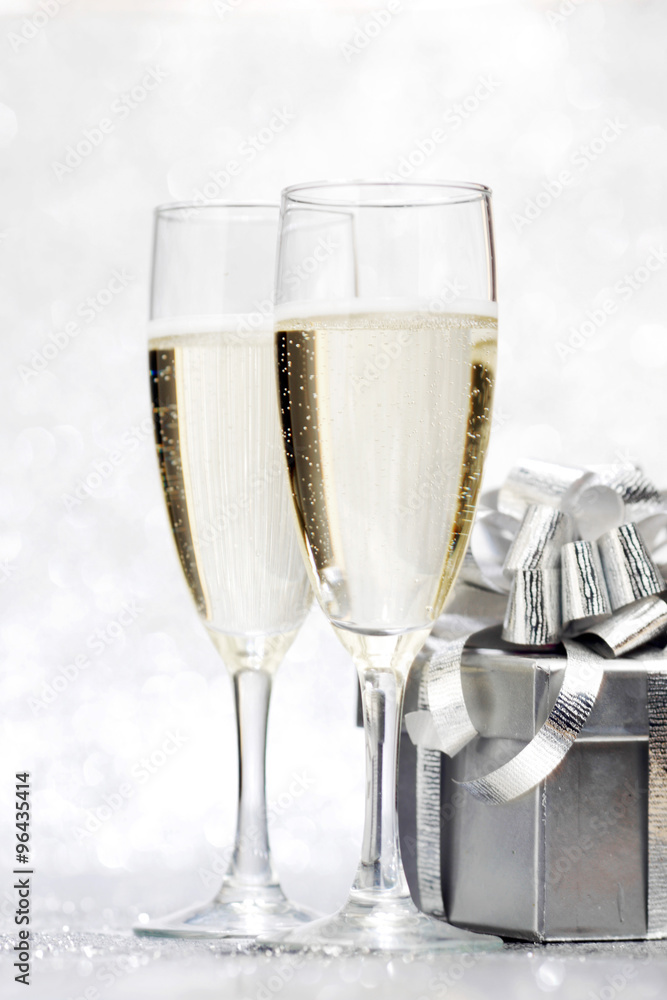 Champagne and present Champagne and present