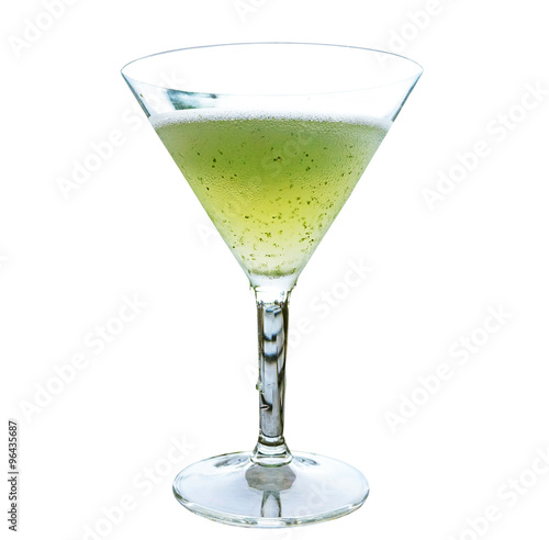 cocktail mint juice isolate on white (clipping path)