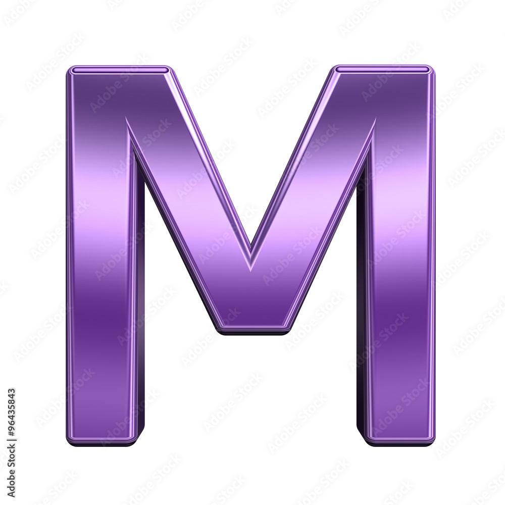 One letter from shiny purple alphabet set, isolated on white. Computer generated 3D photo rendering. One letter from shiny purple alphabet set, isolated on white. Computer generated 3D photo rendering.