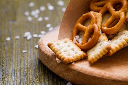 Photography Selection of salty snacks