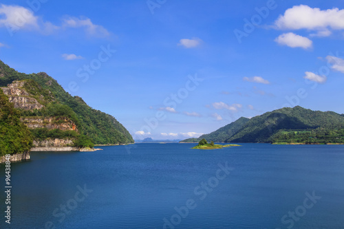 Vajiralongkorn dam at Khao Laem National Park in Kanchanaburi Province Thailand.