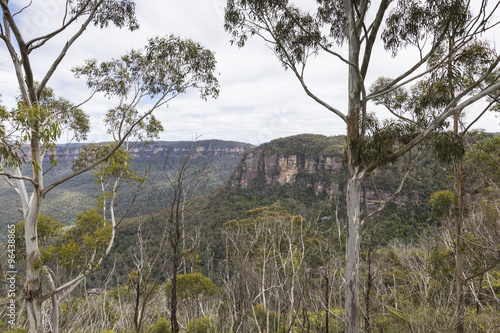 The famous Three Sisters rock formation in the Blue Mountains Na photo