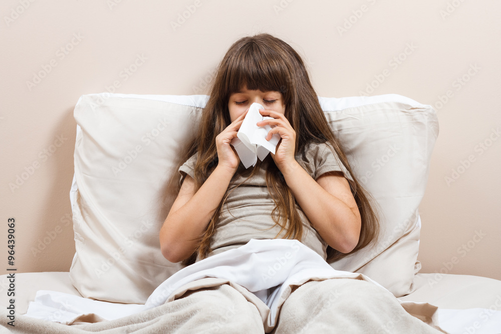 Little girl having flu Little girl having flu