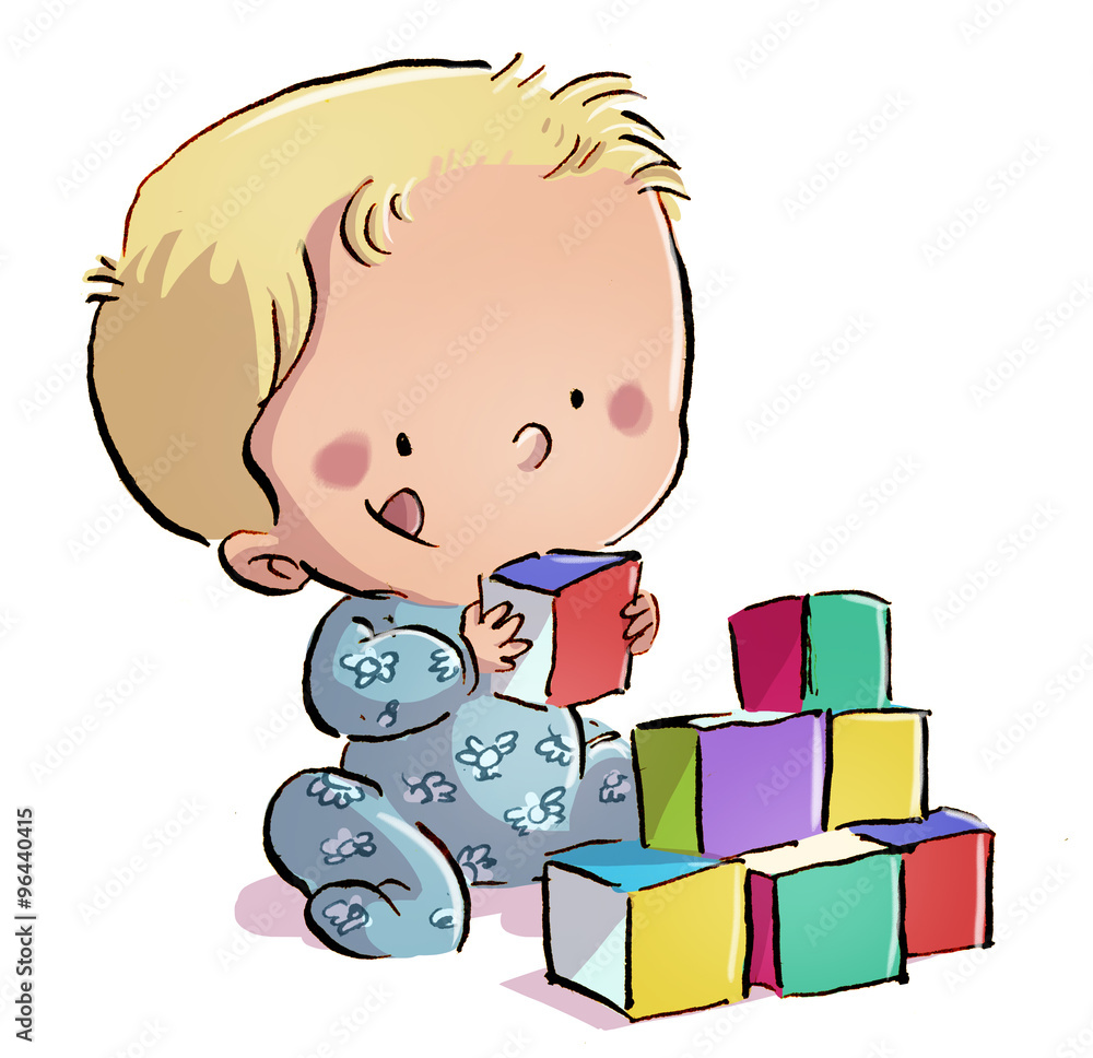 Bebe jugando con juguetes hotsell