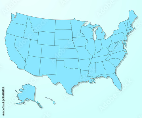USA blue map on degraded background vector