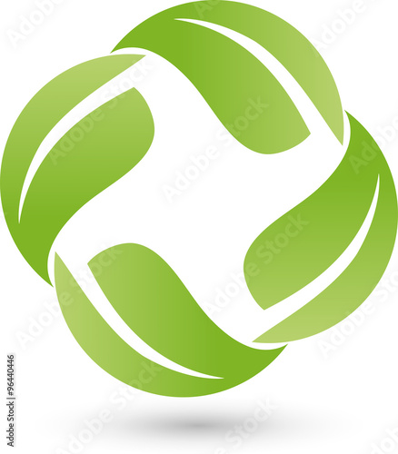 Vier Blätter im Kreis, Logo, Heilpraktiker
