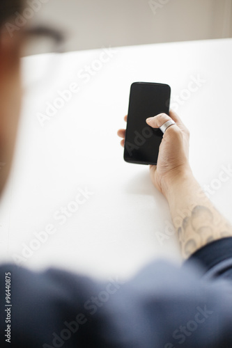 Young man with smartphone