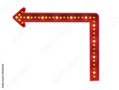 red arrow with light bulbs