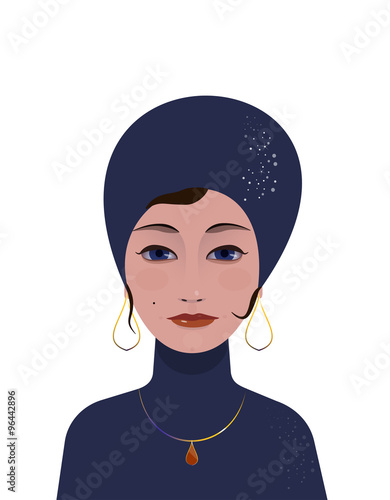 Beautiful gypsy woman soothsayer ar-deco