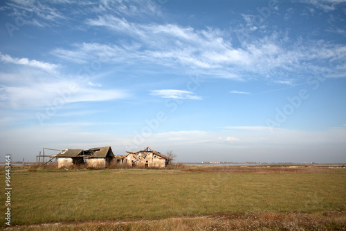 Ruined building in the Hungarian plain
