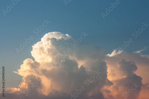 Sunset sky with a big cloud © copterandmom