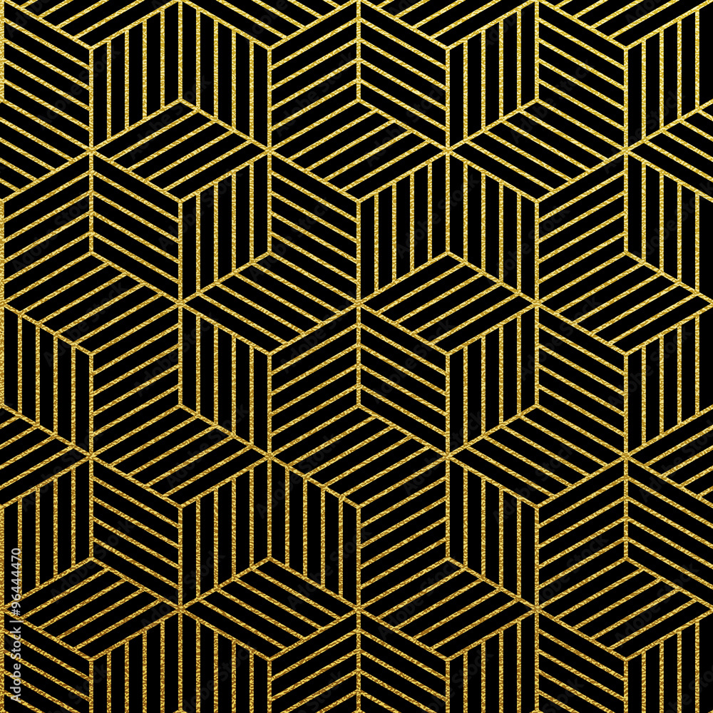 Vector geometric gold pattern