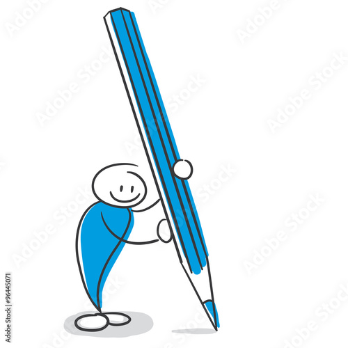 Stick Figure Series Blue