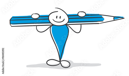 Stick Figure Series Blue