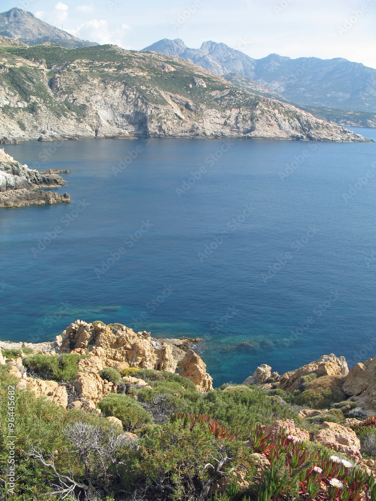 Corse, rivages sauvages de la côte occidentale de l'ïle