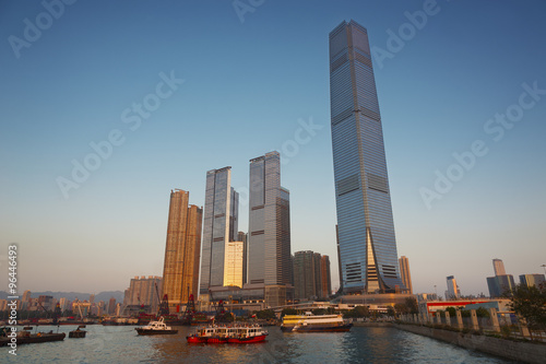 modern buildings in Hong Kong city