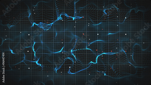 abstract 3D form of electromagnetic wave photo