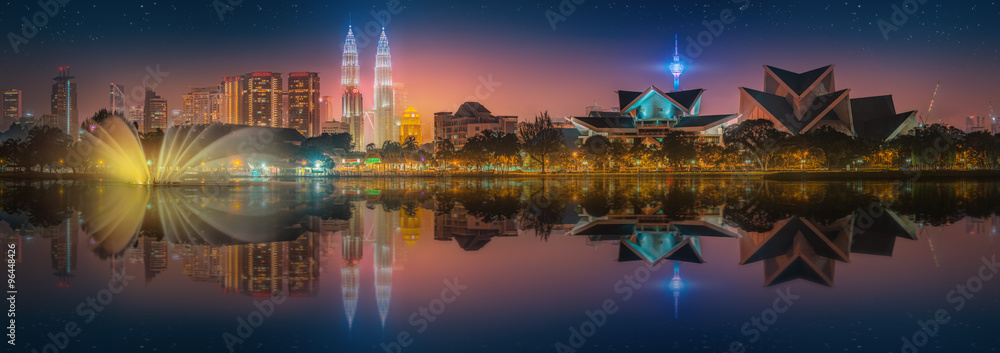 Fototapeta premium Piękny pejzaż panoramę Kuala Lumpur