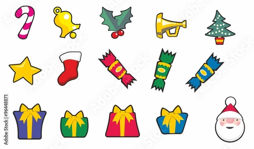 Christmas Cartoon Icon Set
