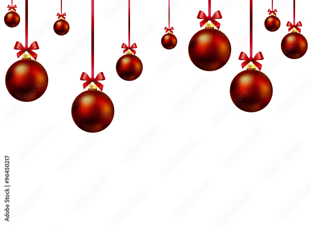 Red decoration on the Christmas holiday