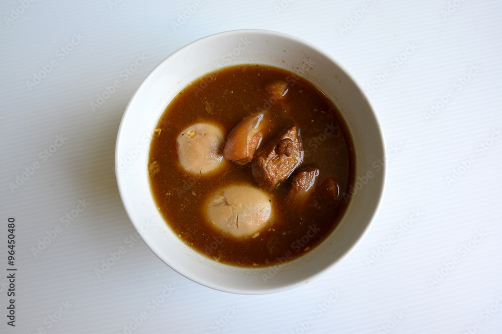Eggs and pork in brown sauce Eggs and pork in brown sauce