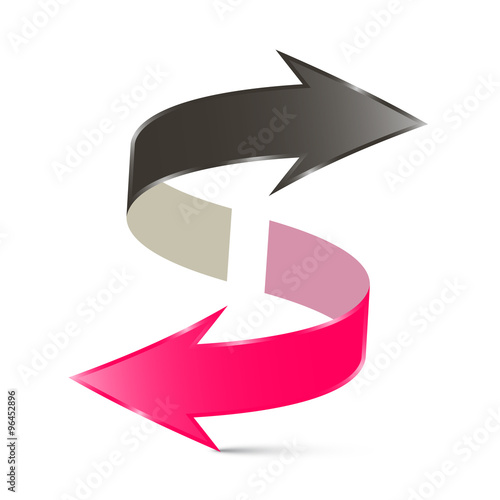 Double Arrow Vector Illustration