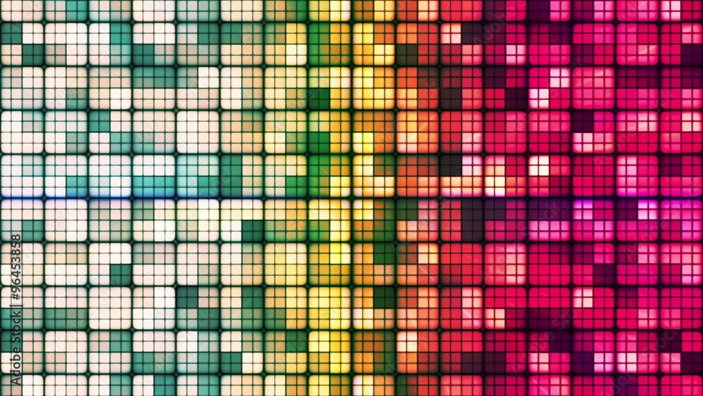 Broadcast Twinkling Hi-Tech Cubes, Multi Color, Abstract, Loopable, HD Broadcast Twinkling Hi-Tech Cubes, Multi Color, Abstract, Loopable, HD