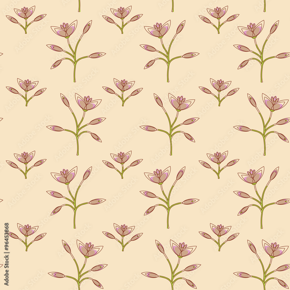 Seamless flower background pattern