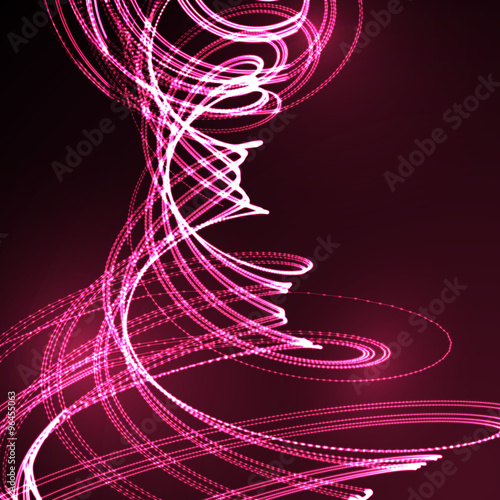 3D illuminated distorted helix shapes