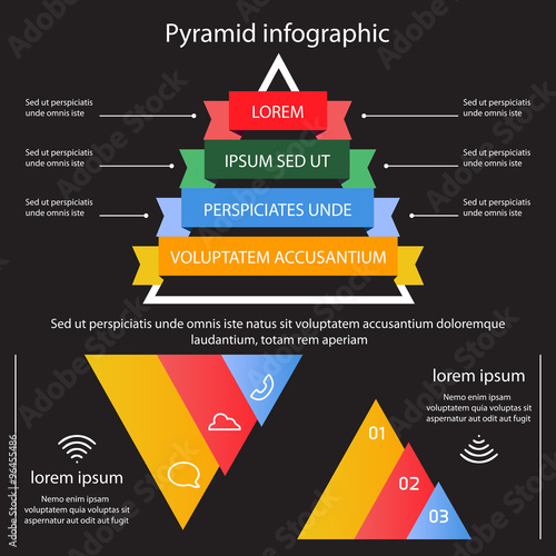 Business pyramid infographic vector
