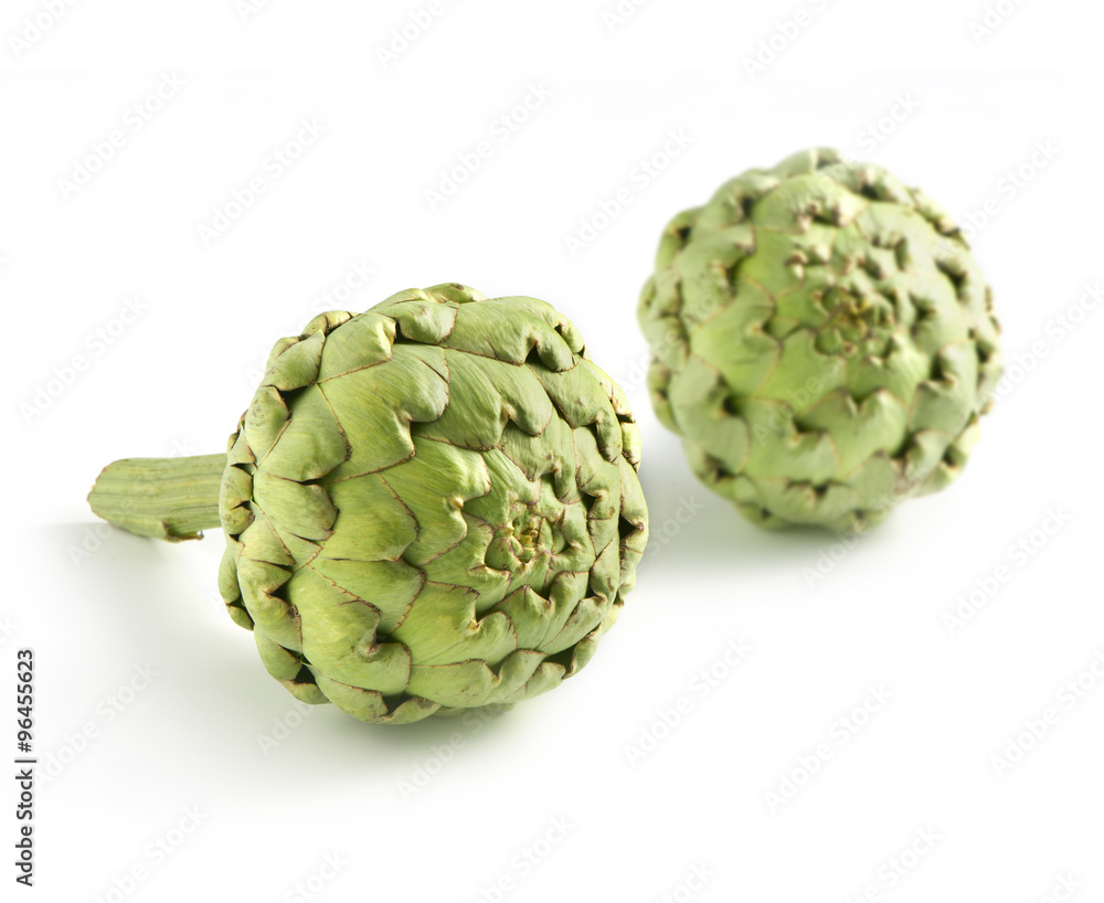 Two whole farm fresh artichokes Two whole farm fresh artichokes
