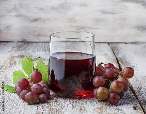 Glass of fresh grape juice