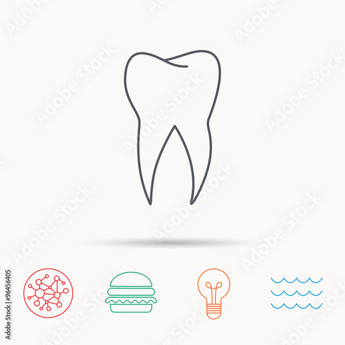 Tooth icon. Dental stomatology sign.