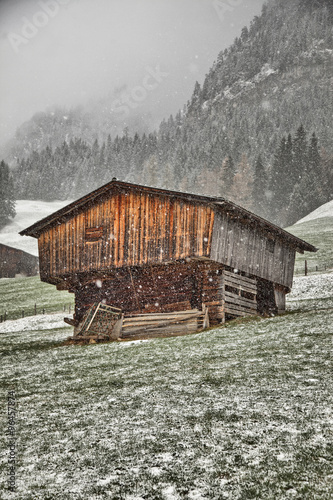 Wallpaper Mural Hütte im Schnee Torontodigital.ca